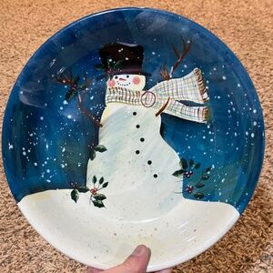 Decorative Snowman Bowl